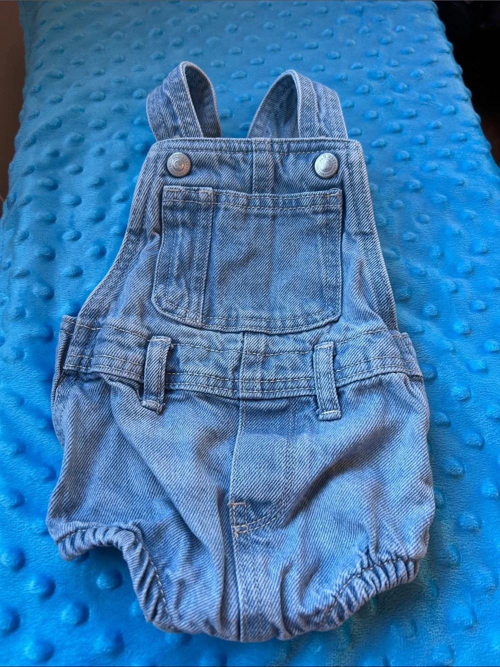 Old Navy Light Blue Denim Baby Heart-Front Overalls